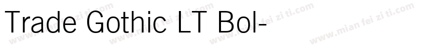 Trade Gothic LT Bol字体转换